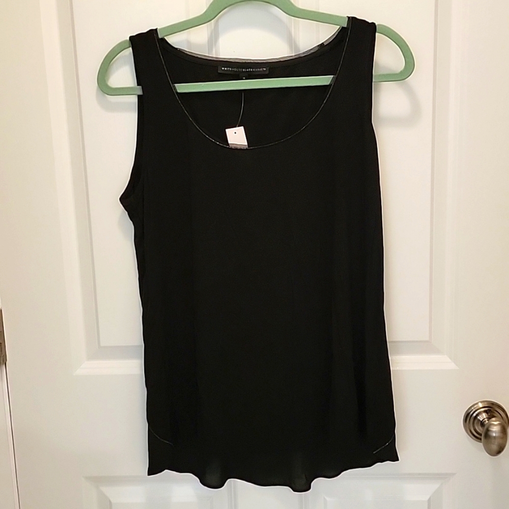 WHBM - NWT! Sleeveless Black Shirt - Size M - Picture 1 of 6